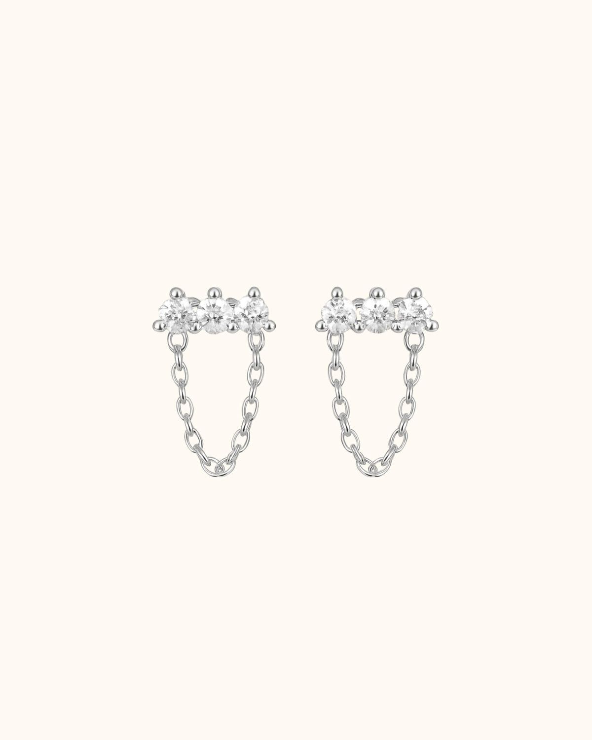 Boucles d'oreilles Aria fines argentées