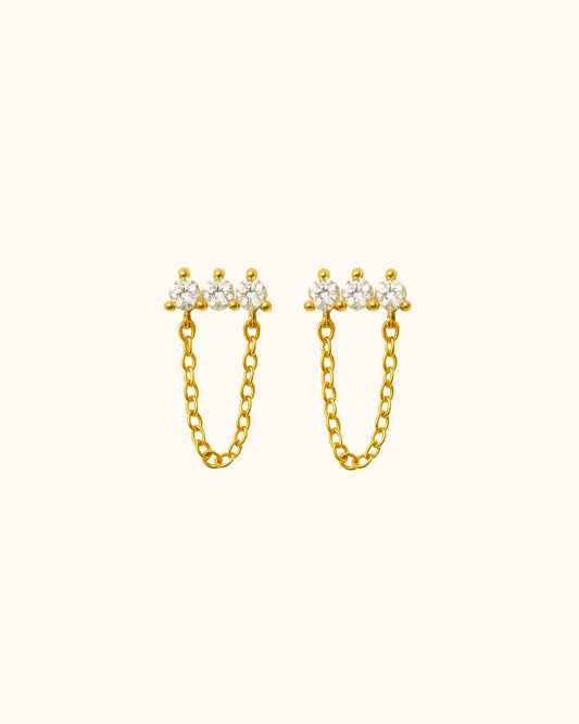 Boucles d'oreilles Aria fines dorées