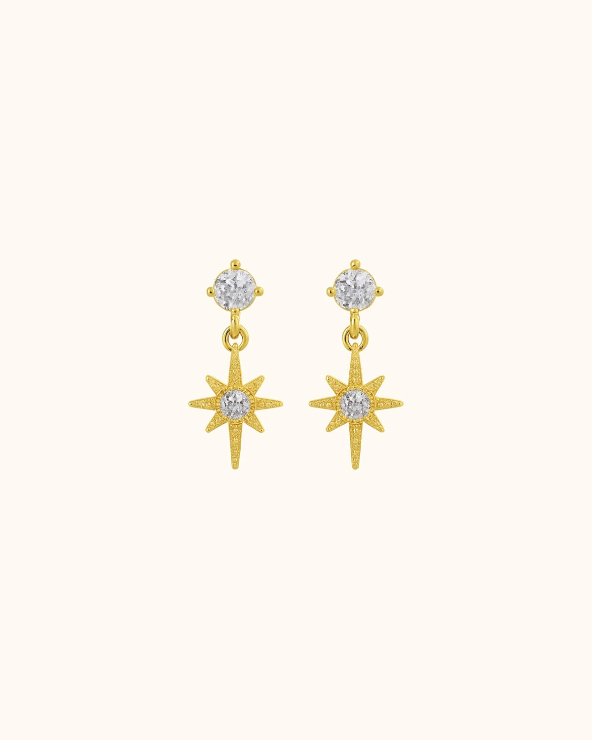 Boucles créole Éclat étoile dorées