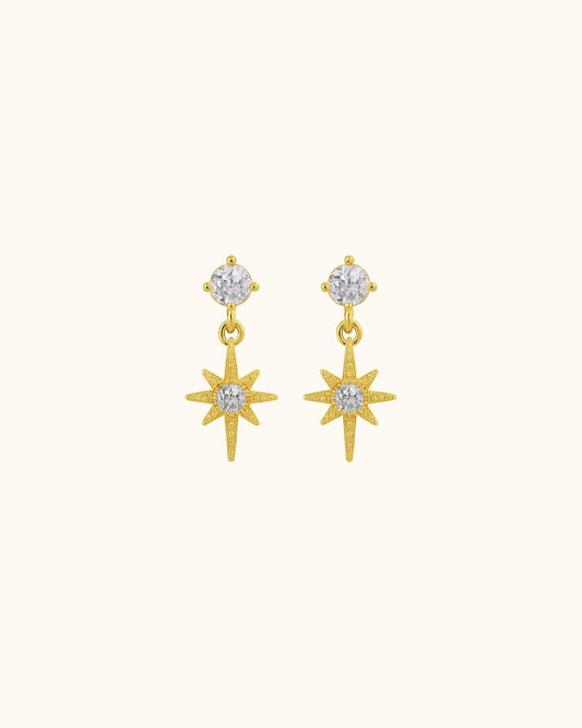 Boucles créole Éclat étoile dorées