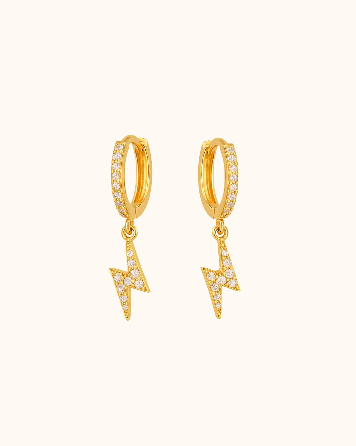 Boucles créole Flash dorées avec pampille