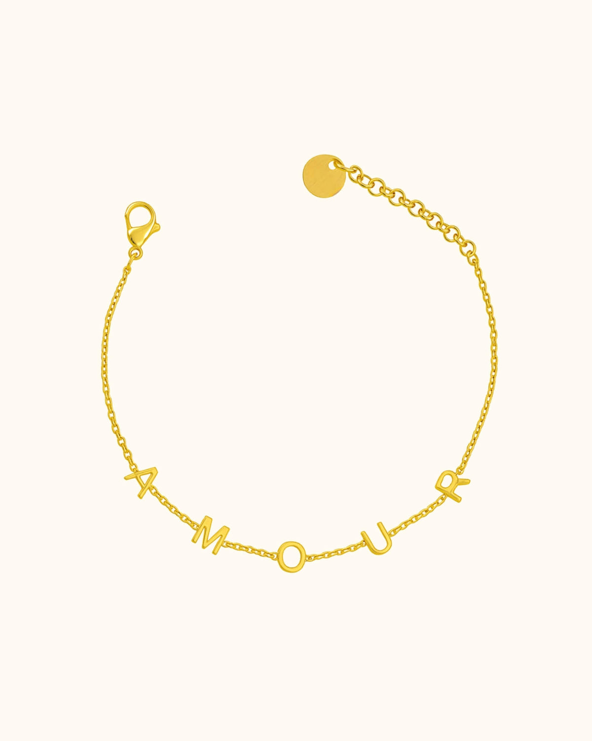 Bracelet Amour doré en acier inoxydable
