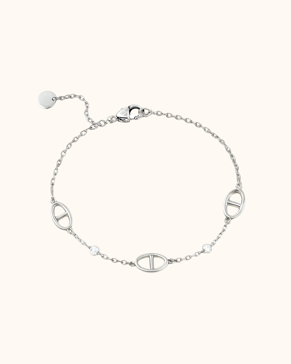Bracelet Obsession argenté à perles en acier inoxydable